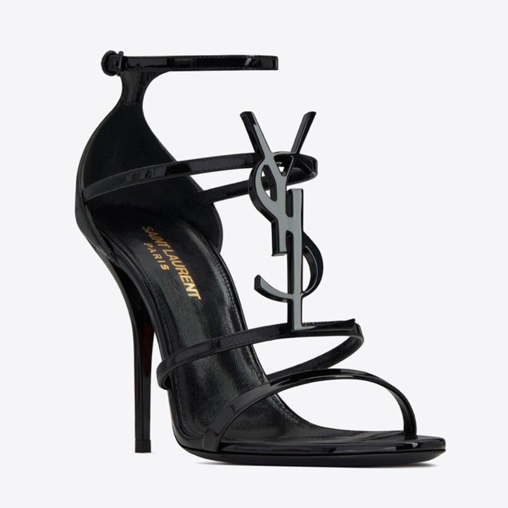 Saint Laurent Cassandra Sandals Heels YSL Patent
